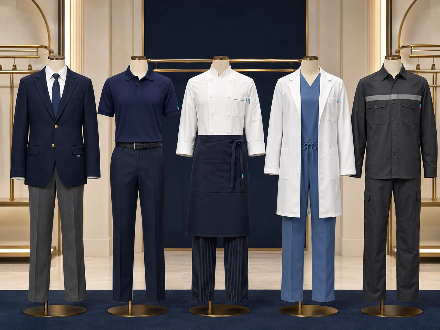 School, corporate, hospitality, industrial, healthcare and institutional uniforms